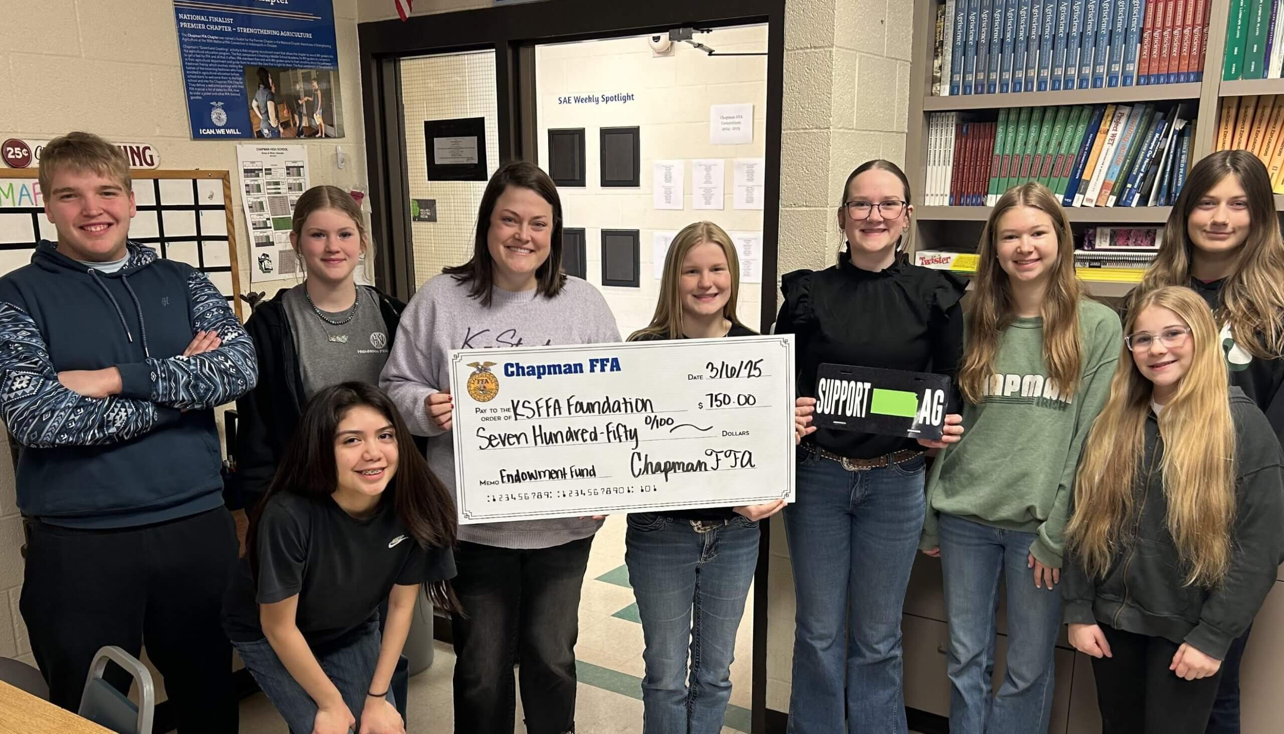 Image for Chapman FFA Chapter makes donation to support fundraising effort